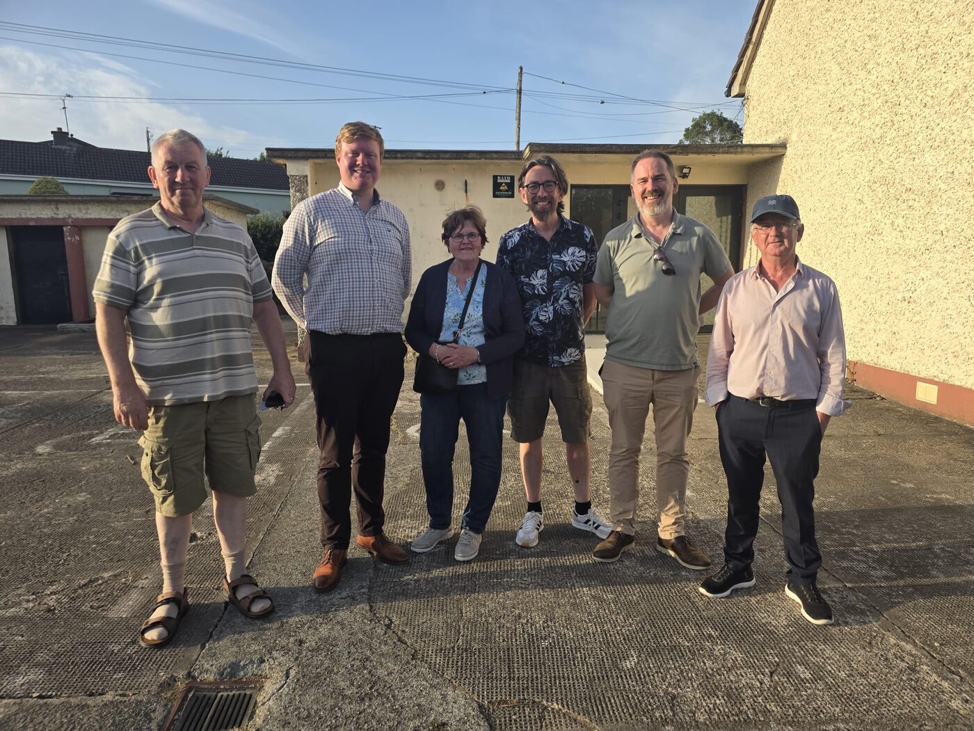 Volunteers gathered outside Castlebridge Community Centre